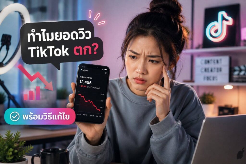 ทำไมยอดวิว TikTok ตก พร้อมวิธีแก้ไข